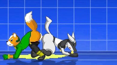 MUTANT MONSTER FOX FILLS A LUCARIO WITH HIS BALLS AND BLADDER