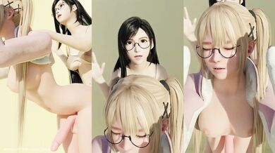 Tifa and Marie have their asses played by an asshole named A03