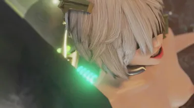 Watching the sexy robot named Kishi bang a nerdy guy, 2b, in her mechanical arms while he moans and groans in ecstasy