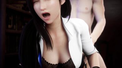 Watch hot babes like Tifa in action as they perform desk doggy style on a 4K screen by Juicy Neko