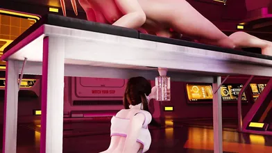 DVa and Futa Brigitte take on Dom3D in a sexy twist on MechWarrior