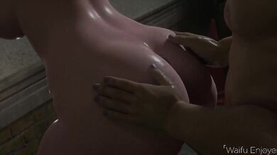 Watch hot Asian teen Mei perform an incredible assjob on her waifu Enjoyer in this hentai porn video!