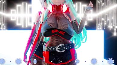 Miku Hatsune and Haku Yuki from Vocaloid have a sweet, creamy adventure in this MMD animated hentai video