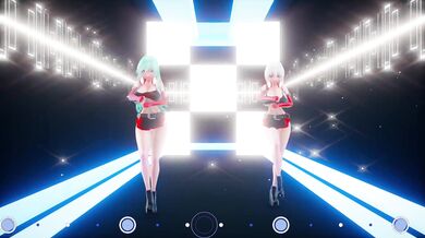 Miku Hatsune and Haku Yuki from Vocaloid have a sweet, creamy adventure in this MMD animated hentai video