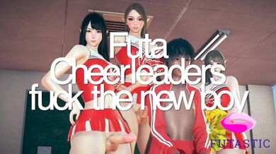 Watch as these sexy futa cheerleaders seduce the new boy on the team and take him to new heights of pleasure!