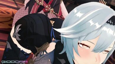 Exploring the Futa Rosaria and Eulas sexual desire in Genshin Impact, a teasing game of pleasure