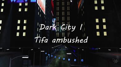Amidst the dark city streets, Tifa is ambushed by a towering monster with insatiable appetite