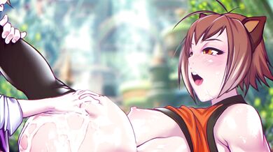 Makoto Nanaya gets pounded by a variety of hard cocks in every hole