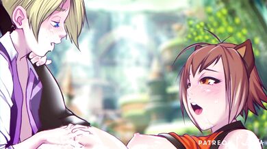 Makoto Nanaya gets pounded by a variety of hard cocks in every hole