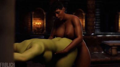 Horny Female Orc Fucked By A Giant Monster