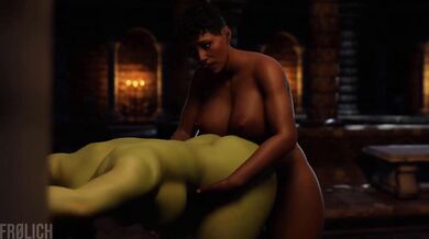 Horny Female Orc Fucked By A Giant Monster