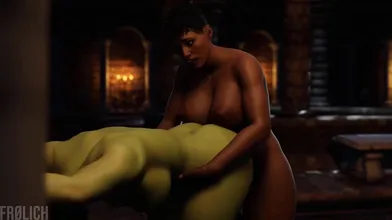 Horny Female Orc Fucked By A Giant Monster
