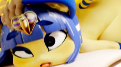 The sexy anime characters Sun and Salia, along with their friend Ankha, have a passionate threesome with Judy in this hot PMV