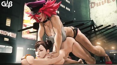 Street Fighter Hentai Butch XXX Video - Chun Li Gets Double Penetrated by Poison and GeneralButch