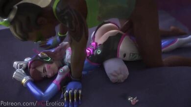 Lucio, the sexy Overwatch hero, teaches DVa a lesson in pleasure - Vgerotica
