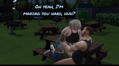 Breaking up at the park in a raunchy manner