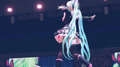 Rebecca and Kazuo have a passionate encounter in the woods while Miku strips to an upbeat dance tune