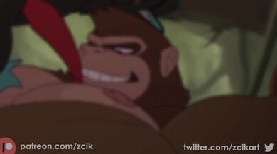 Watch as a giant wolf gets his ass obliterated by DK, the Donkey Kong character! This hentai porn video is one you wont forget