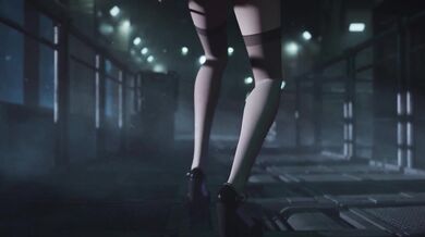 The hacker girl Dva teams up with the sexy spy for a mini movie featuring bondage and domination