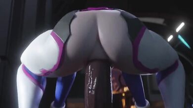 Watch Dva get analized by a mysterious figure and end up blacked out in this intense hentai porn scene!