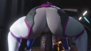 Watch Dva get analized by a mysterious figure and end up blacked out in this intense hentai porn scene!