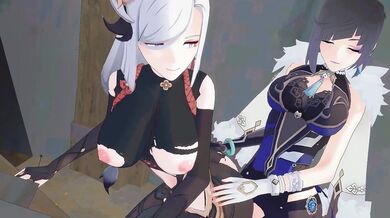 Genshin Impact - Yelan and Shenhe in The Chasm