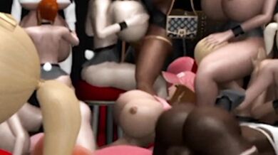 Bunny Harem in a Pornographic Orgy: Sex with the Pillows