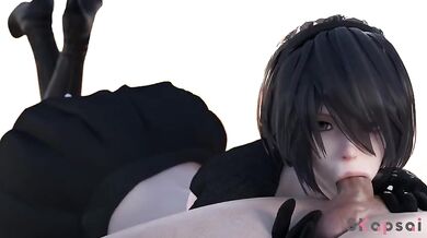 The 2 Busty Yorha Agents, Skapsai and Kiki, Get Intimate in a Secret Mission