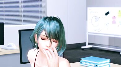 Busty Bimbo in Business Attire Gets Seduced by Her Sexy Co-worker