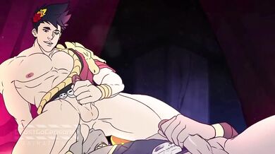 Watch as Hades and Zagreus take Thanatos on a wild ride of pleasure and pain in this epic hentai porn video!