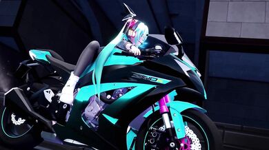 Miku, the LED-lit ninja, takes on MMD in a neon-soaked sex battle
