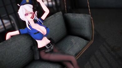 The Insect Cop: A Muffled Officer Uniform Hentai Video