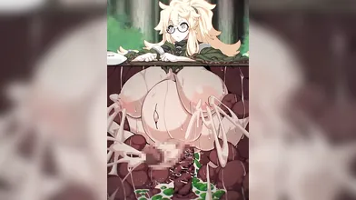 A futa undergoes a mind-blowing transformation with the help of her sexy buckethead partner, leading to an erotic and passionate encounter