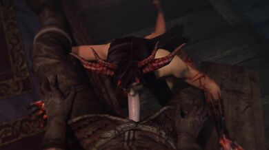 Wrestling with a dark goddess: Xana (darkdreamsvr) brings you to your knees in the wrestling ring!