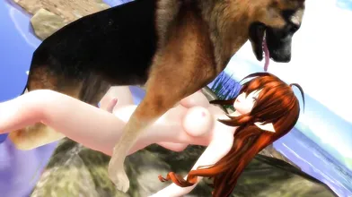 Watch as a futa dog with a huge dick goes on a 4-way orgy with other dogs, causing lots of cumshots and creampies
