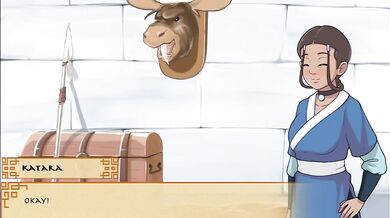 Katara masturbates on her FET, no sound in the background