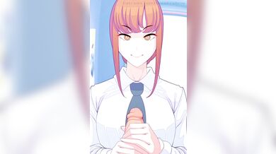 Makima and theobrobindoing it raw in a hentai porn scene