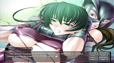 Hentai porn movie with Taimanin Asagi and her four companions without any commentary.