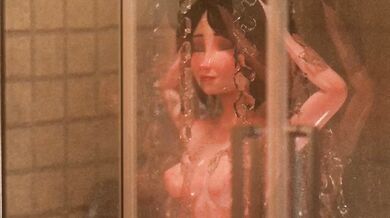"My hot and sexy Aunt Cass takes a steamy shower in her skimpy bikini, teasing the camera with her wet body and luscious curves."