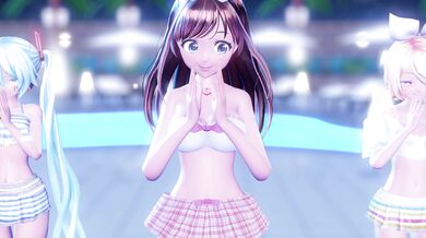 "Miku, Rin and Ai - a strip dance for normal people!"