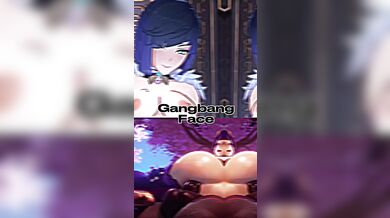 "Samurai Raiden vs. Demoness Yelan - A Sword and Sorcery Epic!"