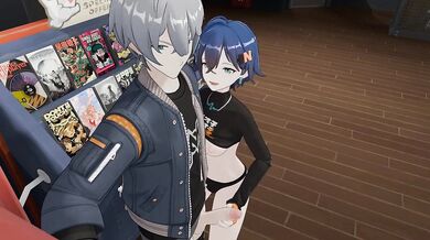 Belle takes a break from her household chores to give herself a hand job in the bedroom, while her husband is away at work.