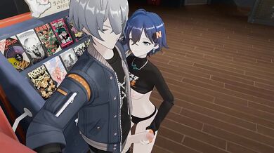 Belle takes a break from her household chores to give herself a hand job in the bedroom, while her husband is away at work.