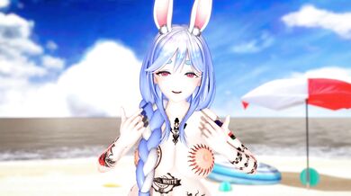 "Exotic Dancing Momma Bear with Heart Tattoos Does the Dancehall Pekora-Mama!"