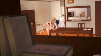 Rewritten as: "Sexy Couple Making Love in the Bedroom"