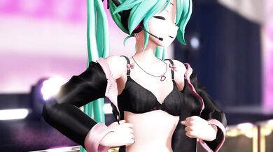 "Miku Hatsune in a Sweet Devil's Sexy Lingerie, Pleasing Her Master and His Friends in an Uncensored Hentai Video!"