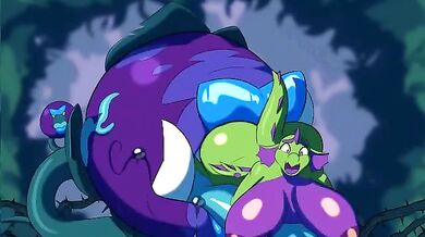 Watch as she is consumed by a massive plant, with razor-sharp teeth that tear into her flesh!