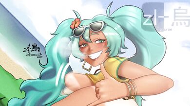 '"Miku Gets Sandy Blowjob on Brazilian Beach"