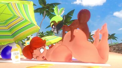 The Inkling Boy, Daisy's beach-loving lover, pleasures her with his inky appendage until she can no longer resist the urge to squirt.