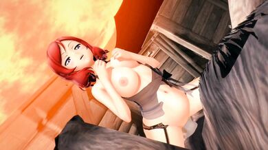 'Fiery-haired temptress overwhelmed by the phallus of a bestial depraved'